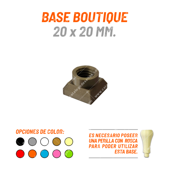 Base Boutique Para Sellos 20 X 20mm.
