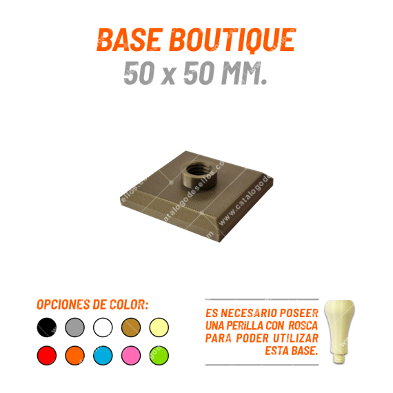 Base Boutique Para Sellos 50 X 50mm.