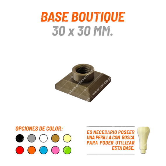 Base Boutique Para Sellos 30 X 30mm.