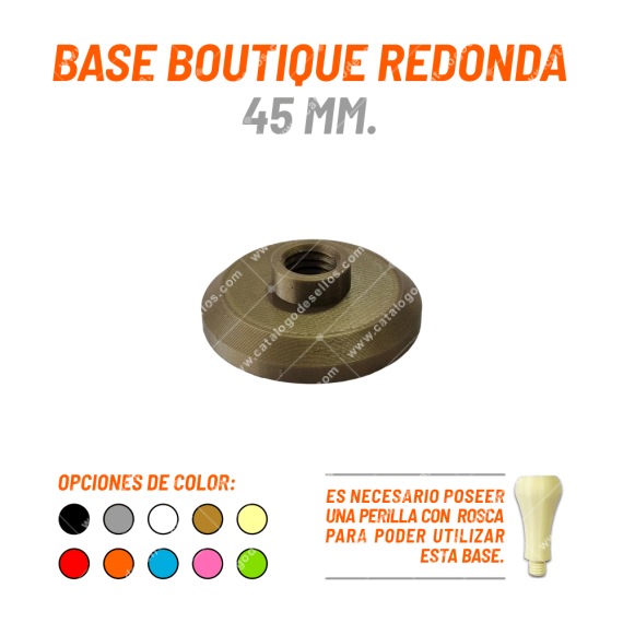 Base Boutique Redonda Para Sellos 45mm.