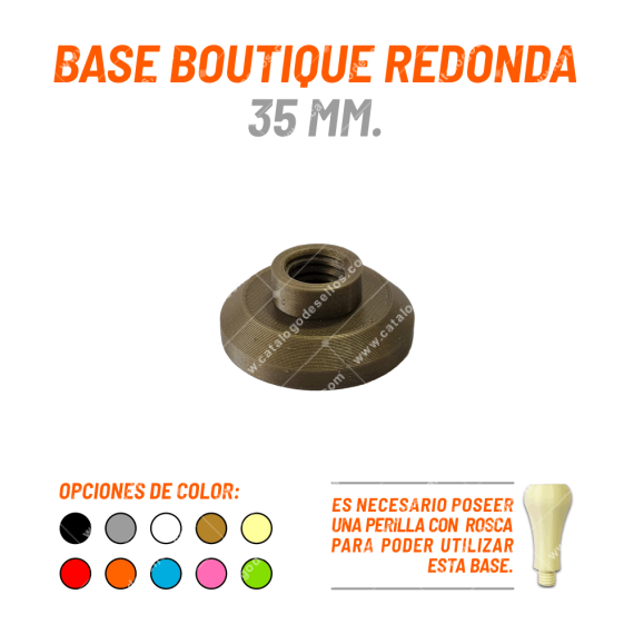 Base Boutique Redonda Para Sellos 35mm.