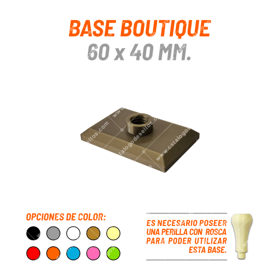 Base Boutique Para Sellos 60 X 40mm.