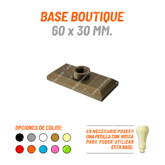 Base Boutique Para Sellos 60 X 30mm.