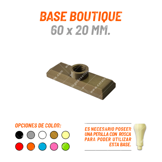Base Boutique Para Sellos 60 X 20mm.