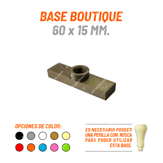 Base Boutique Para Sellos 60 X 15mm.