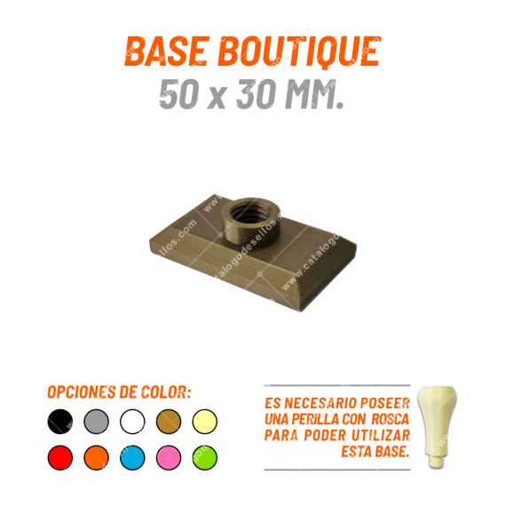 Base Boutique Para Sellos 50 X 30mm.