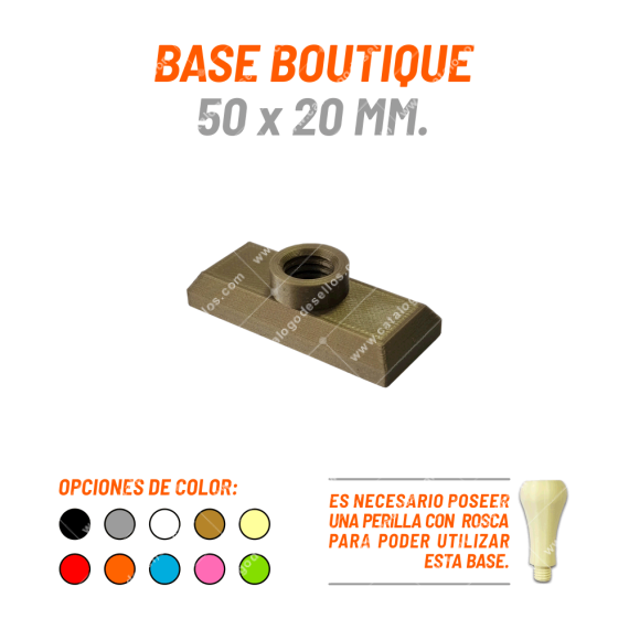 Base Boutique Para Sellos 50 X 20mm.