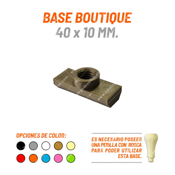 Base Boutique Para Sellos 40 X 10mm.