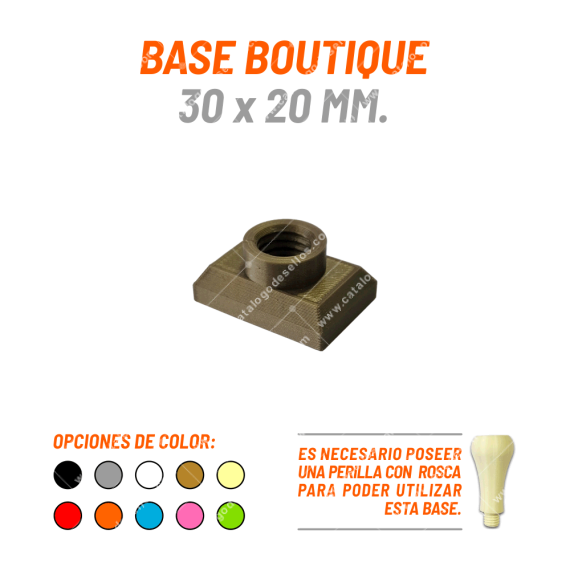 Base Boutique Para Sellos 30 X 20mm.