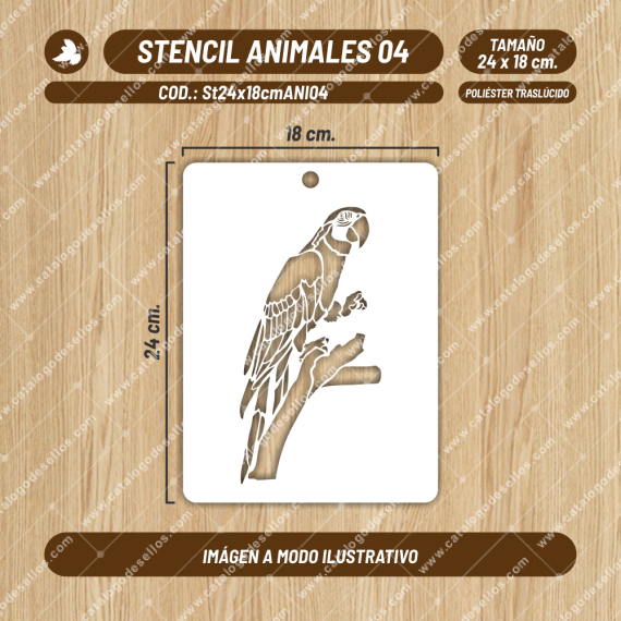Stencil Animales 04 de 24 x 18cm