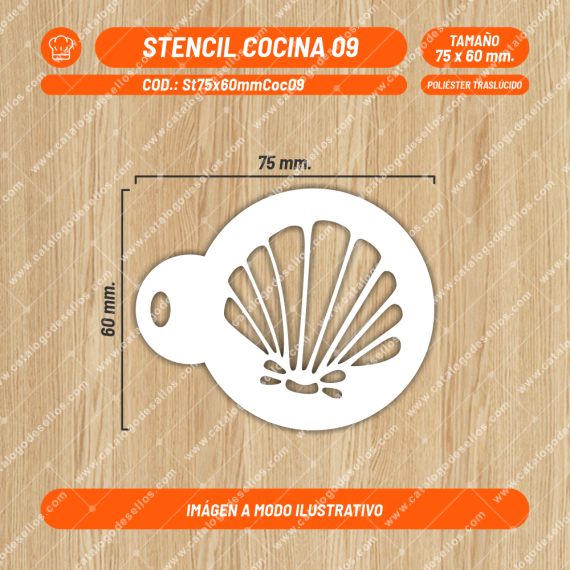 Stencil Cocina 09 de 75 x 60mm