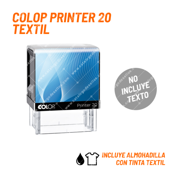 Sello Colop Printer 20 con Almohadilla con Tinta Textil