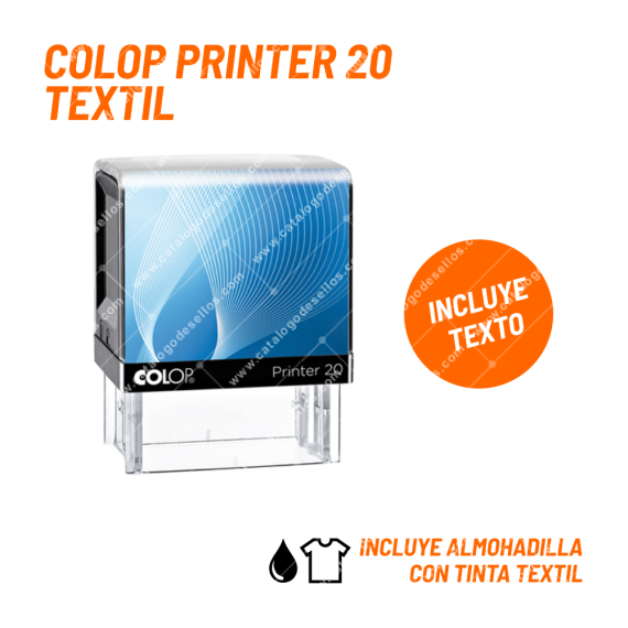 Sello Colop Printer 20 para Tela con Texto