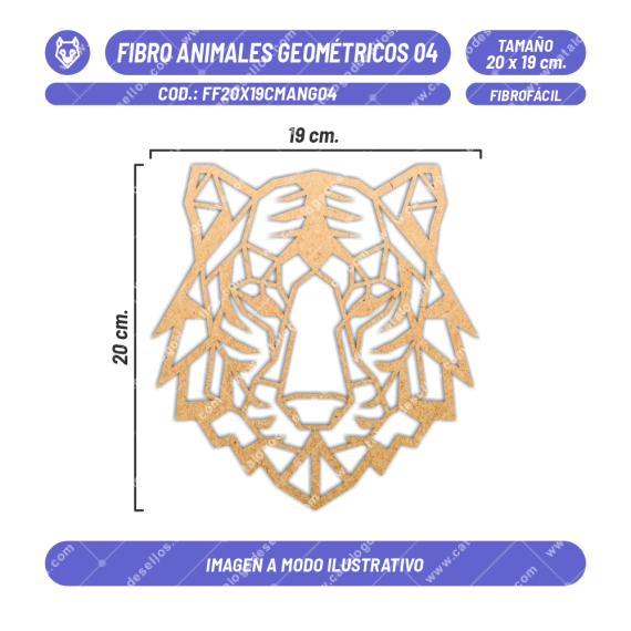 Fibrofácil Animales Geométricos 04