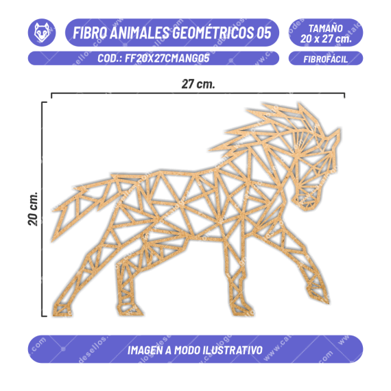 Fibrofácil Animales Geométricos 05