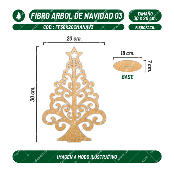 Fibrofácil Árbol de Navidad 03