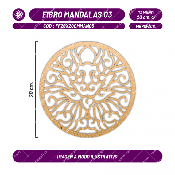 Figura Fibrofácil Mandalas 03