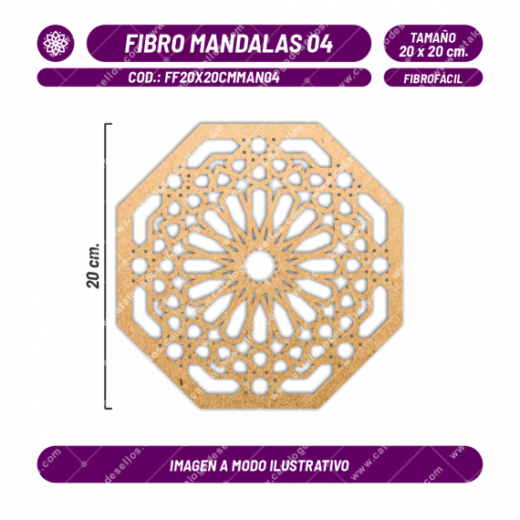 Figura Fibrofácil Mandalas 04