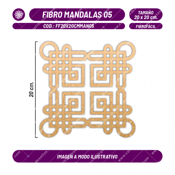 Figura Fibrofácil Mandalas 05