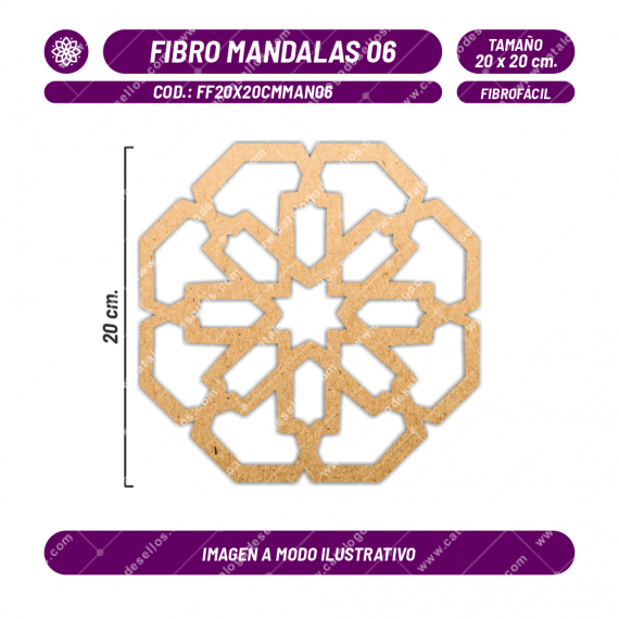 Figura Fibrofácil Mandalas 06