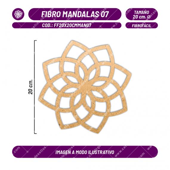 Figura Fibrofácil Mandalas 07