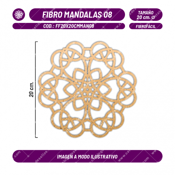 Figura Fibrofácil Mandalas 08