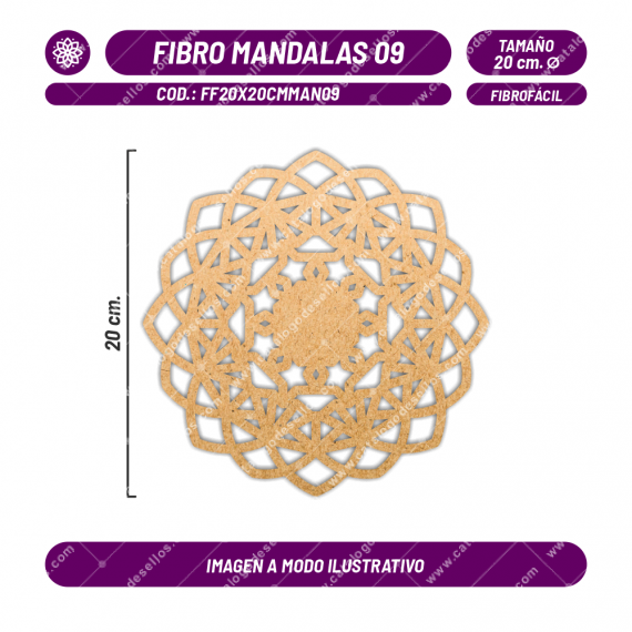 Figura Fibrofácil Mandalas 09