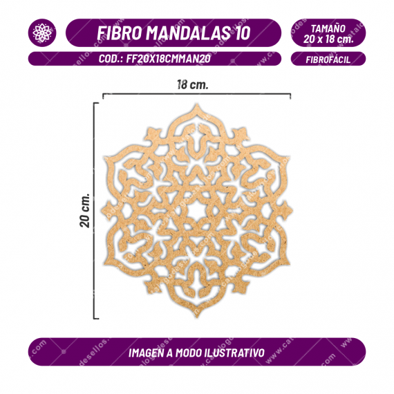 Figura Fibrofácil Mandalas 10