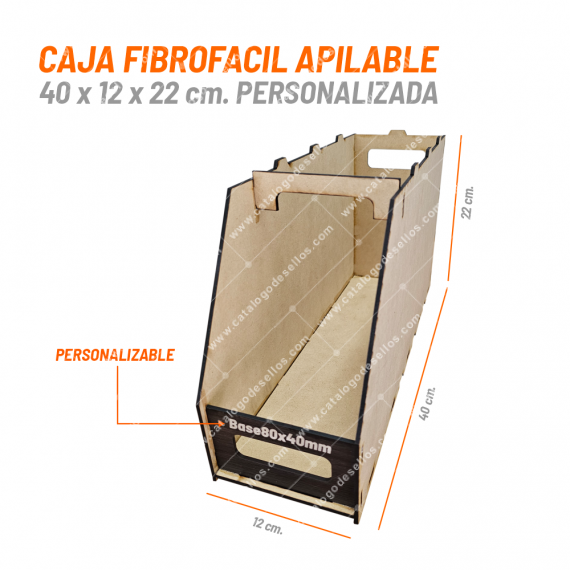 Caja FibroFacil 40 cm Apilable Personalizada
