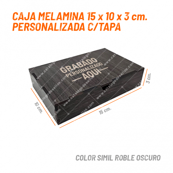 Caja Melamina 15 x 10 x 3 cm Personalizada c/ Tapa