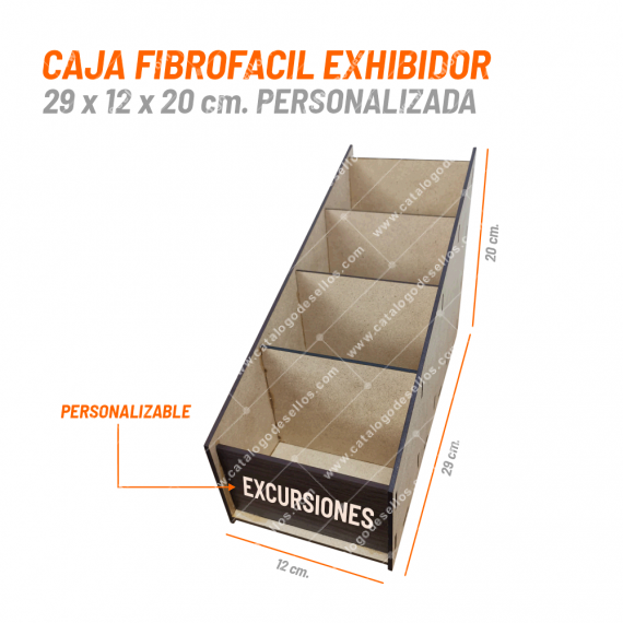 Caja FibroFacil  29 cm Exhibidor Personalizada