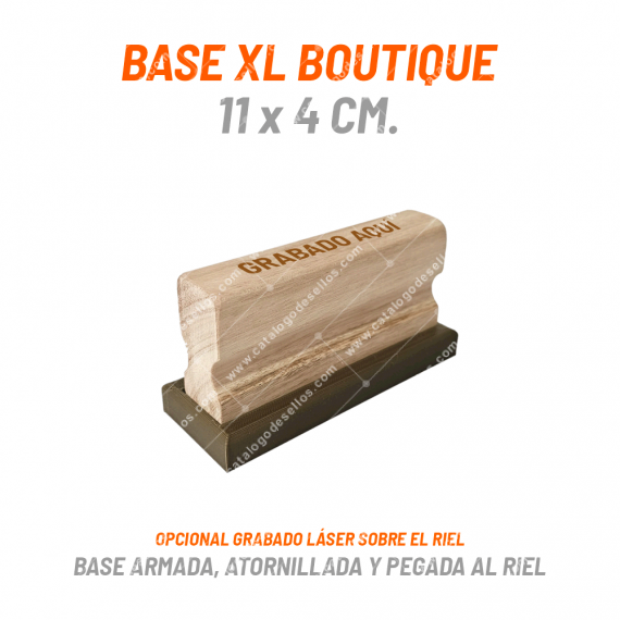 Base Boutique XL 110 x 40mm con Mango Riel