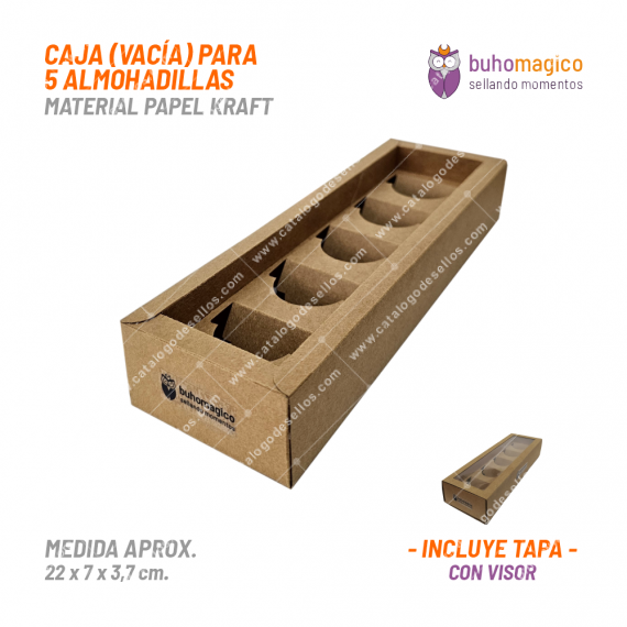 Caja Kraft (vacía) para 5 Almohadillas BuhoMagico