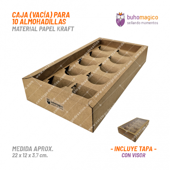 Caja Kraft (vacía) para 10 Almohadillas BuhoMagico