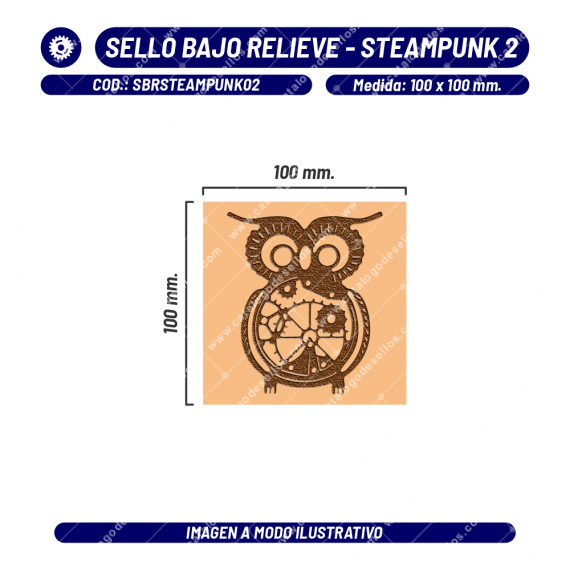 Sello Bajo Relieve - Steampunk 02