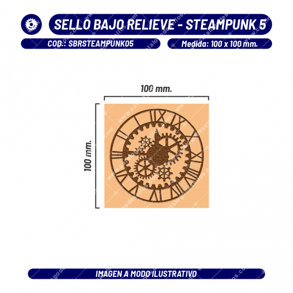 Sello Bajo Relieve - Steampunk 05