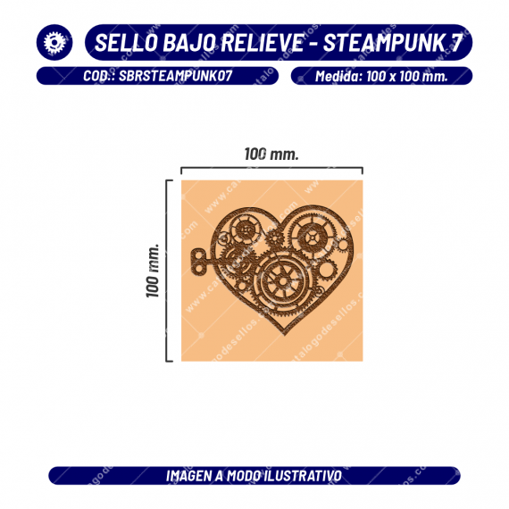 Sello Bajo Relieve - Steampunk 07