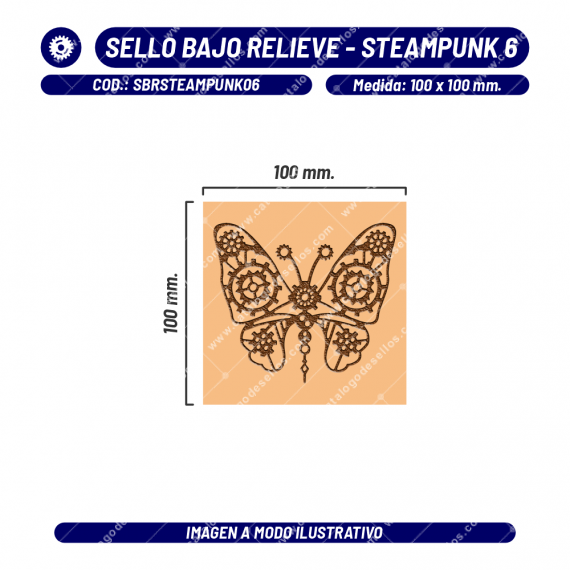 Sello Bajo Relieve - Steampunk 06